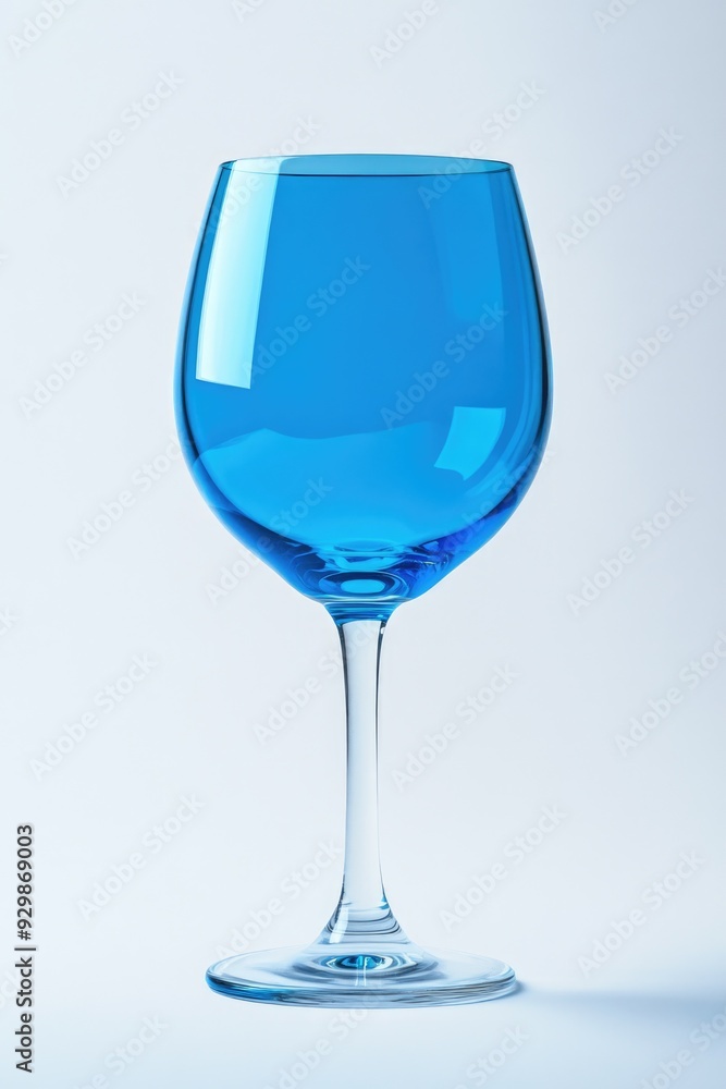 Obraz premium Blue Wine Glass on Table