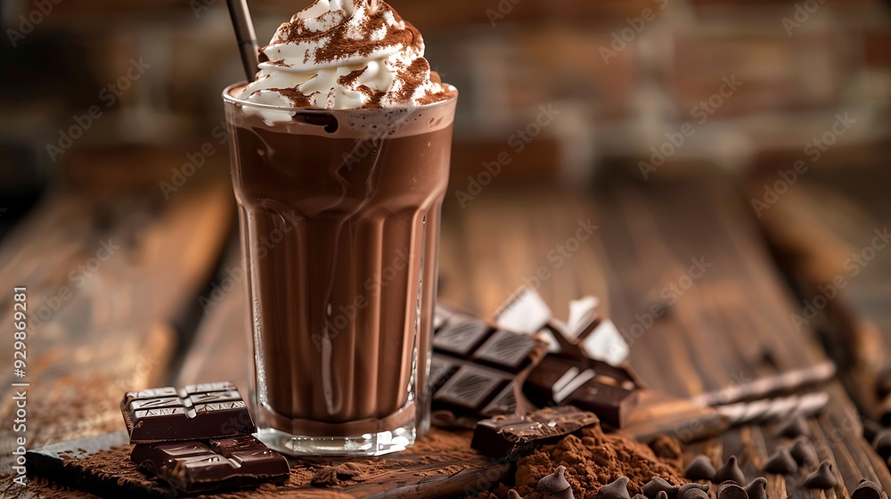 chocolate milkshake made of chocolate and whipped cream chocolate milkshake made of chocolate and whipped cream