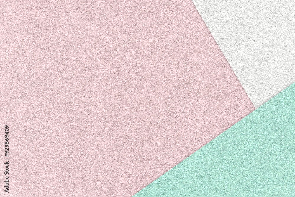 Texture craft pastel pink paper background with white and mint border. Vintage abstract rose cardboard. Texture craft pastel pink paper background with white and mint border. Vintage abstract rose cardboard.