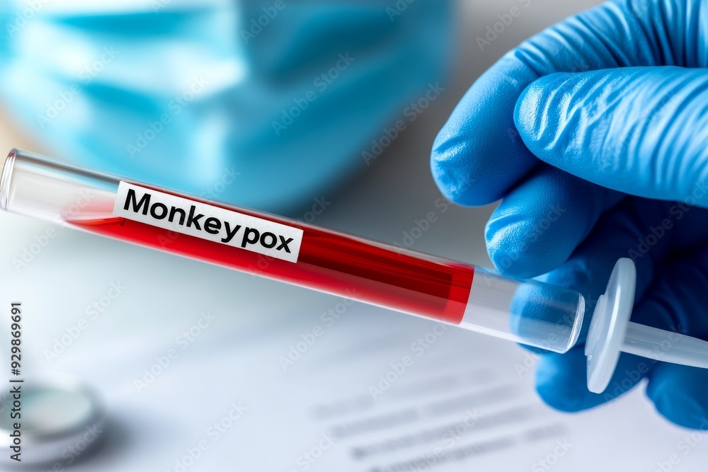 medical masks and a swab test tube with the word medical masks and a swab test tube with the word