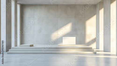 Minimalist interior space w...