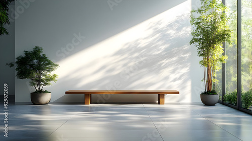 Minimalist interior with wo...