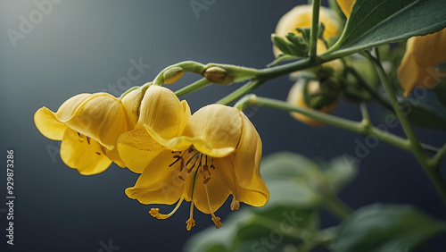 Generative AI Illustration of Bladder Senna Flower photo