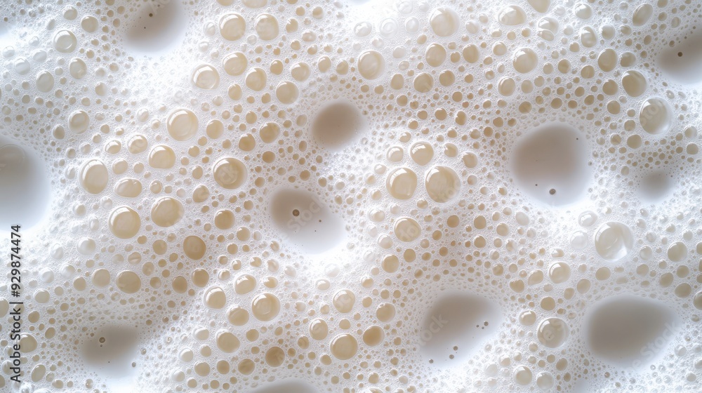Closeup Texture of Creamy White Bubbles, Abstract Background Closeup Texture of Creamy White Bubbles, Abstract Background