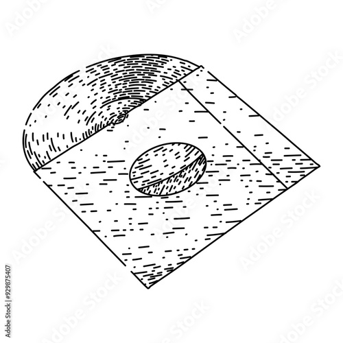 album vynil record hand drawn. analog groove, album, needle stylus turntable vynil record vector sketch. isolated black illustration