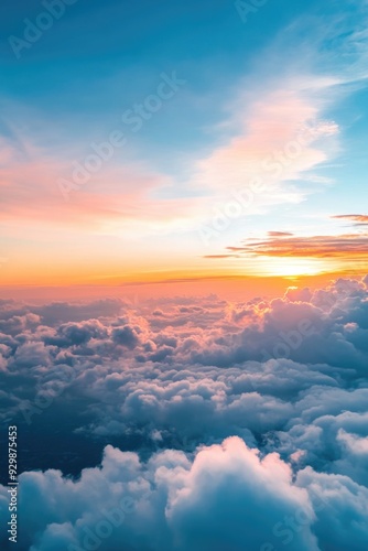 Airplane Sunset View