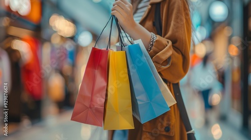 Shopping Spree at a Busy Mall