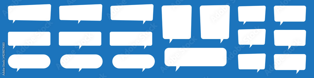 Set of speech bubbles. Speak bubble text, cartoon chatting box, message box. Blank empty speech bubbles. Set of speech bubbles. Speak bubble text, cartoon chatting box, message box. Blank empty speech bubbles.