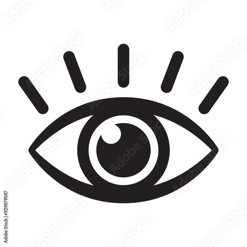Eye icon, eyeball icon.