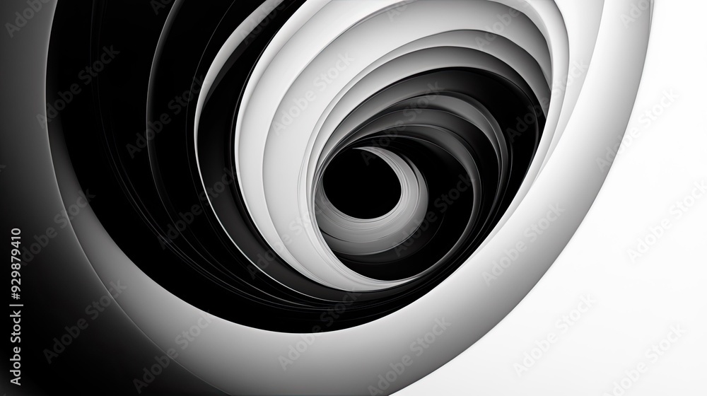Abstract black and white curves with ample copy space in the center for text. Abstract black and white curves with ample copy space in the center for text.