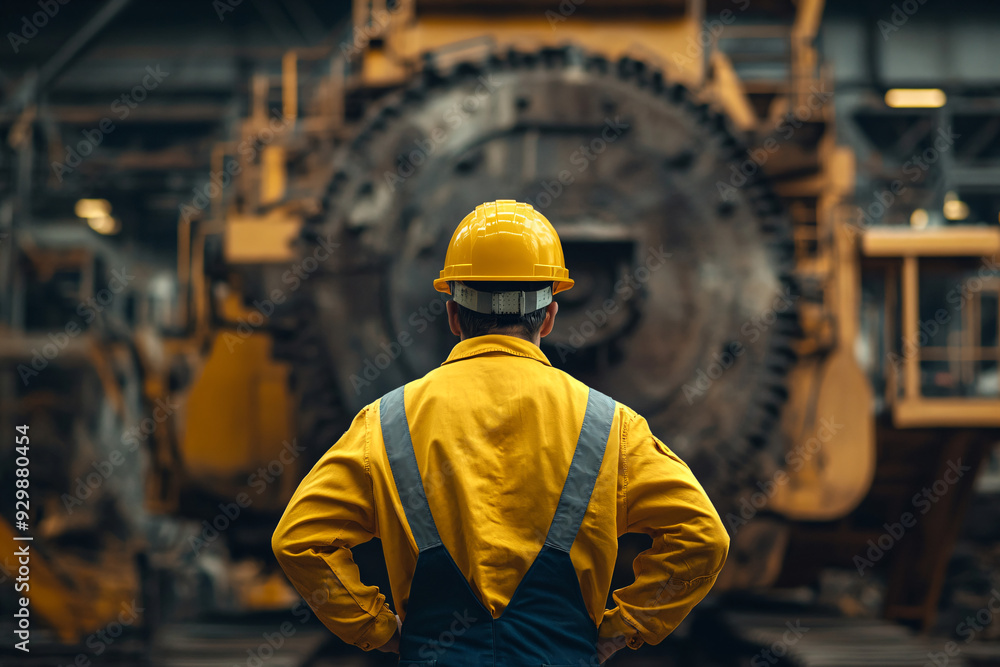Worker at Mining Site. Worker at Mining Site.