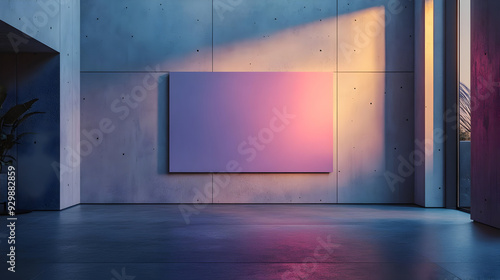 Modern interior with a blan...
