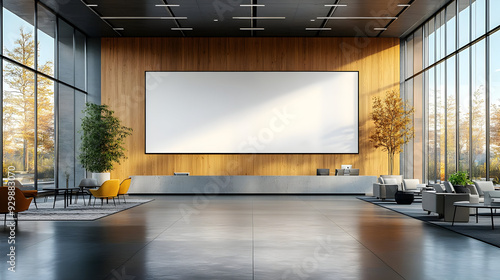 Modern interior with a larg...