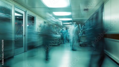 Wallpaper Mural Motion Blur of Busy Hospital Torontodigital.ca