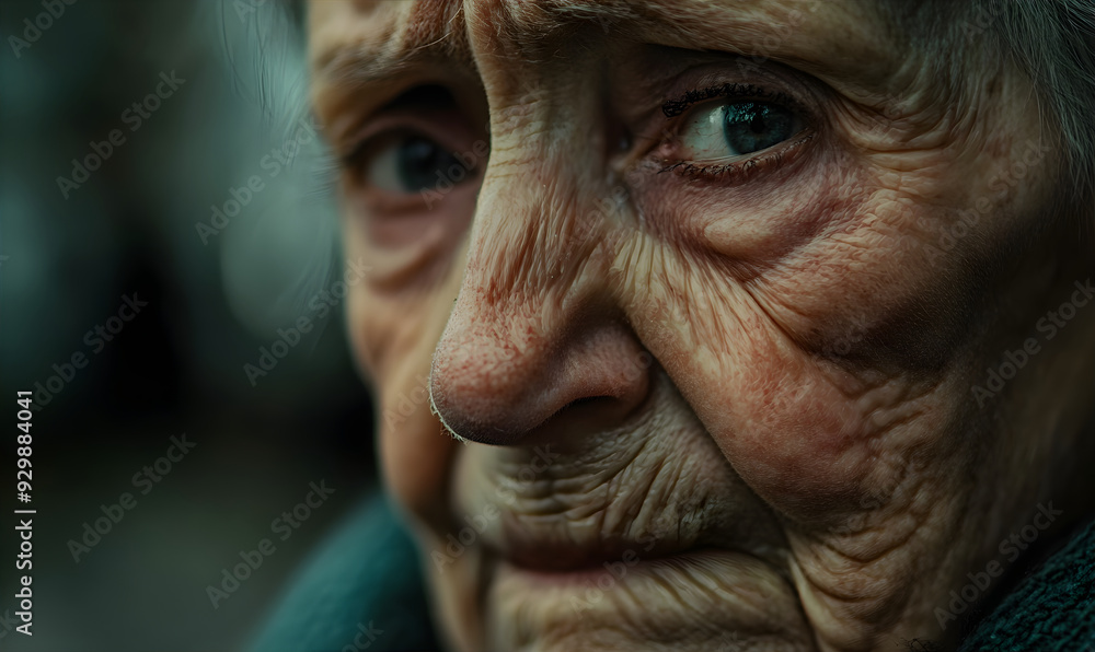 Elderly woman with tears on her face. Close up portrait of crying lady. Loneliness in old age. Elderly woman with tears on her face. Close up portrait of crying lady. Loneliness in old age.