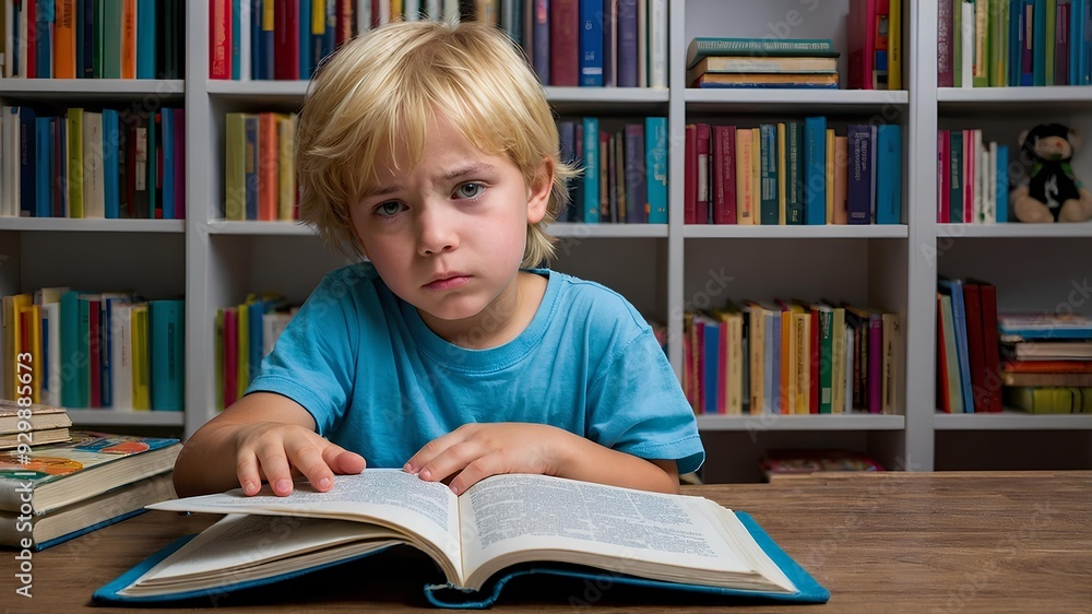 Children are bored with reading books. Children are bored with reading books.