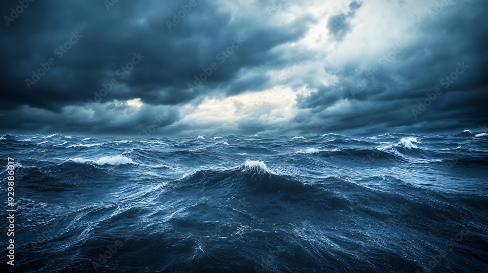 Stormy Sea with Dark Clouds Stormy Sea with Dark Clouds