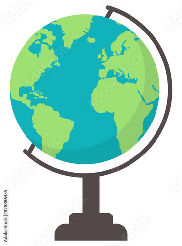 The globe flat icon in trendy style isolated on white background.