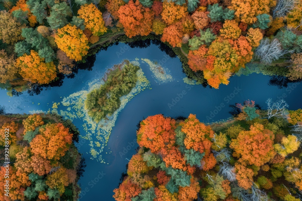 Fototapeta premium Stunning autumn wallpaper with vibrant nature, colorful leaves, and scenic fall trip views.