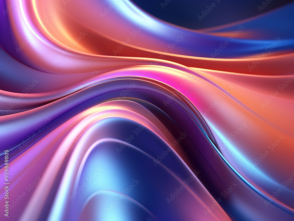 Fantastic Abstract background of fluid iridescent holographic neon curved wave motion Fantastic Abstract background of fluid iridescent holographic neon curved wave motion