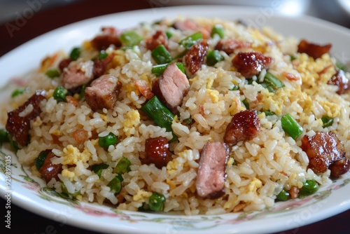 Chinese-Style Fried Rice with Char Siu, a Popular Takeout Dish Generative AI