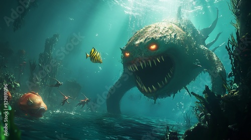 Sea Monster Lurking in the Depths