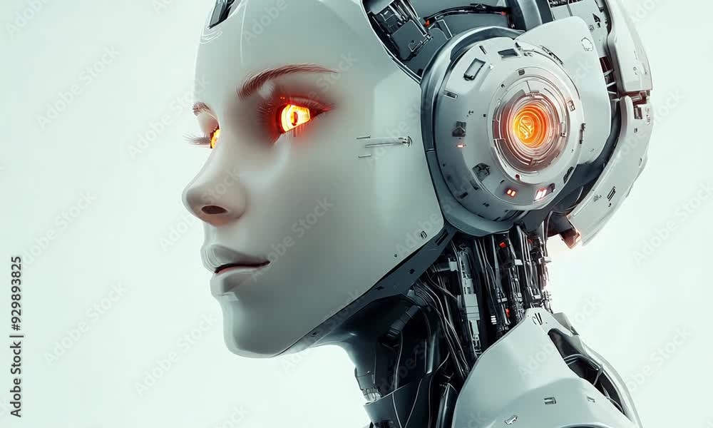 Female Robot Portrait Female Robot Portrait