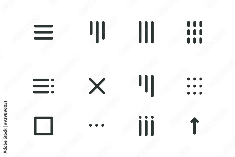 Hamburger interface menu simple line, minimal ui popup burger. Template navigation. Icon, dropdown button web symbol. Interface Design element Hamburger interface menu simple line, minimal ui popup burger. Template navigation. Icon, dropdown button web symbol. Interface Design element