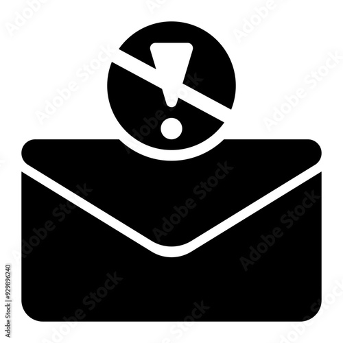 anti spam, email blocking, email blocker, emails, blacklist, domain blacklist solid or glyph icon