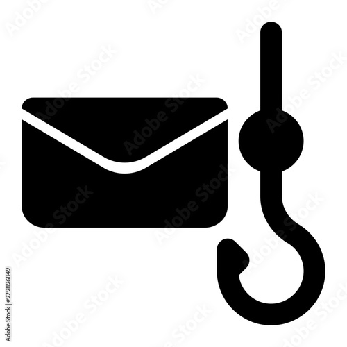 email phishing, scammer, cyber security, email security, email marketing, fraud, email hacking solid or glyph icon