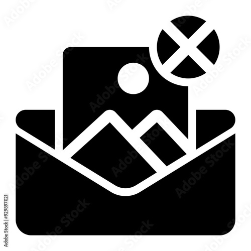 image blocking, email, disable, image, picture, blocked solid or glyph icon