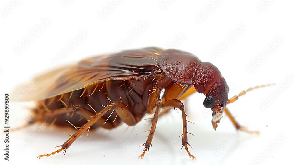 Brown Flea isolated on white background Brown Flea isolated on white background