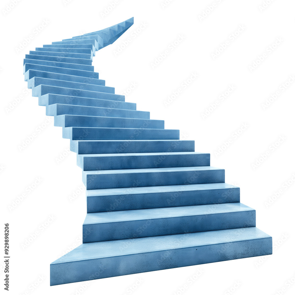 stairs to success isolated on transparent white background, clipping path stairs to success isolated on transparent white background, clipping path