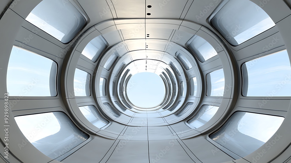 A futuristic skyscraper with digital windows and holographic interiors A futuristic skyscraper with digital windows and holographic interiors