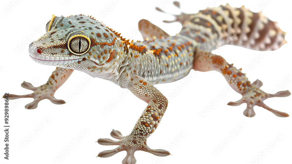 Naklejka premium Gecko reptile isolated on white background