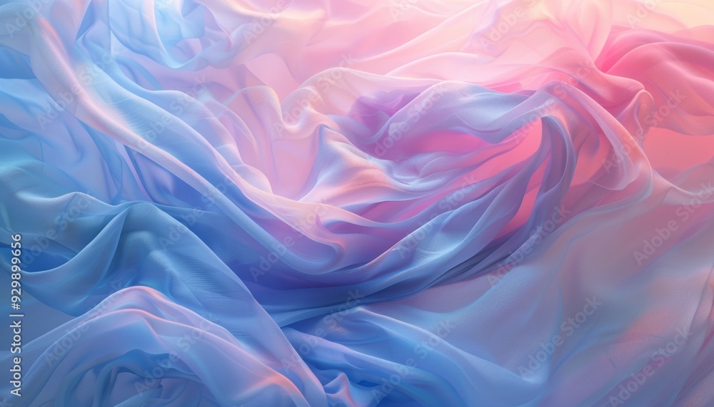 Flowing Fabric Texture in Ethereal Blue and Pink Hues Abstract Artistic Background Flowing Fabric Texture in Ethereal Blue and Pink Hues Abstract Artistic Background