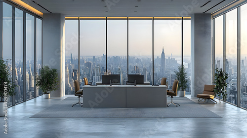 Modern office interior with...