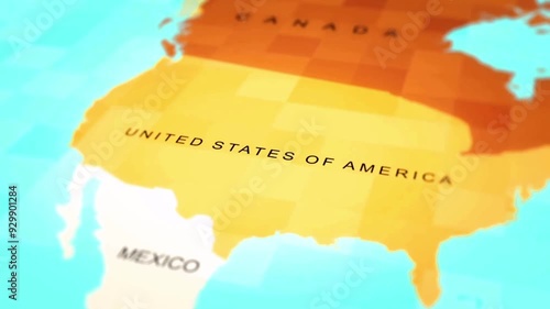 USA map video.  photo