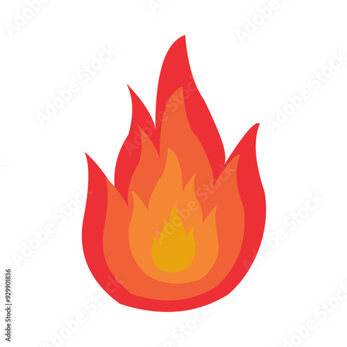a simple burning fire or flame icon colored red-orange-yellow