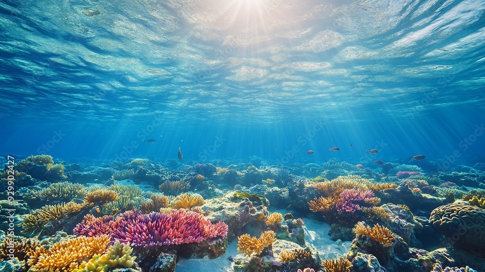 Fototapeta premium Underwater Paradise: A Vibrant Coral Reef
