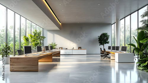 Modern office interior with...