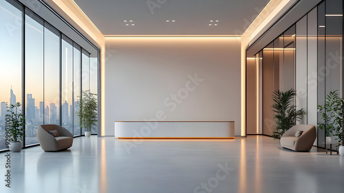 Modern office interior with...
