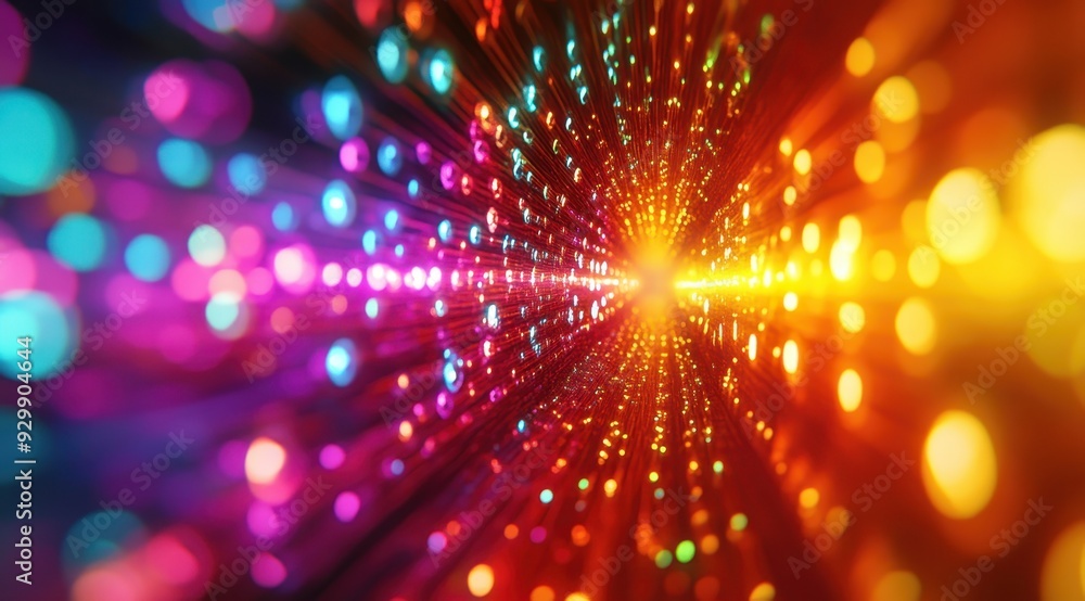 Dynamic, colorful abstract light tunnel with vibrant bokeh effects, creating a sense of motion and depth in a digital space. Dynamic, colorful abstract light tunnel with vibrant bokeh effects, creating a sense of motion and depth in a digital space.