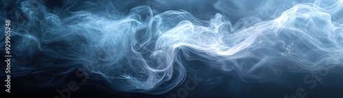 Ethereal Swirling Smoke Against Dark Background - Abstract Art in Motion