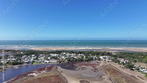 Aerial footage of Alva Beach Queensland Australia photo