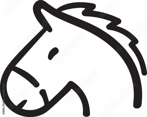 Horse icon symbol vector image Illustration