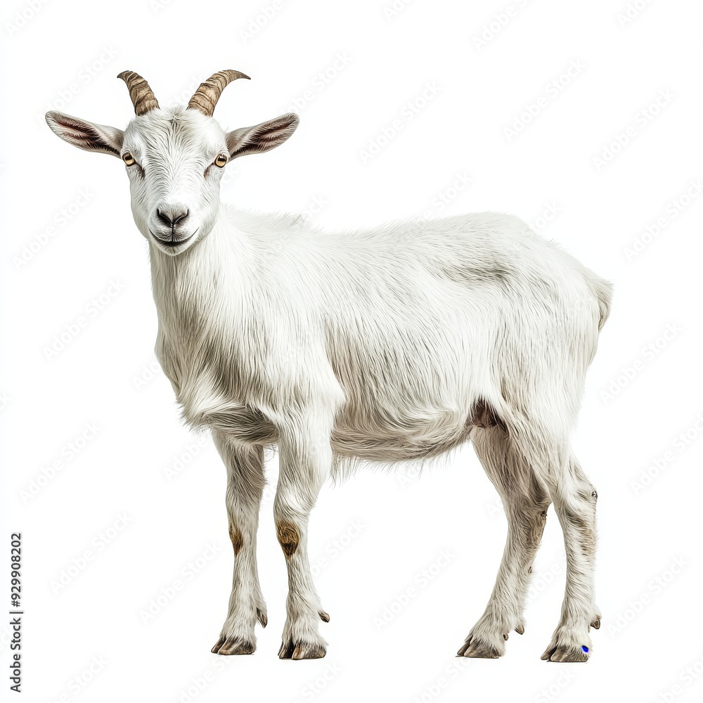 Isolated goat portrait on transparent background cutout. Isolated goat portrait on transparent background cutout.