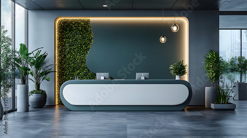 Modern reception area with ...