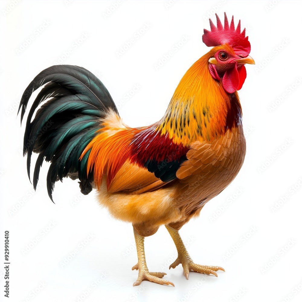 Transparent background with a chicken portrait