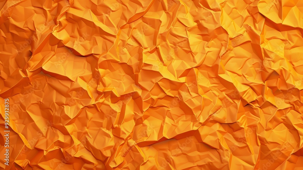 The vibrant crumpled orange paper showcases a unique and textured design perfect for various artistic applications The vibrant crumpled orange paper showcases a unique and textured design perfect for various artistic applications